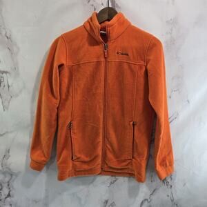 Columbia Jacket Youth Large 14 16 Hunter Orange Fleece Boys Kid Steens Mountain